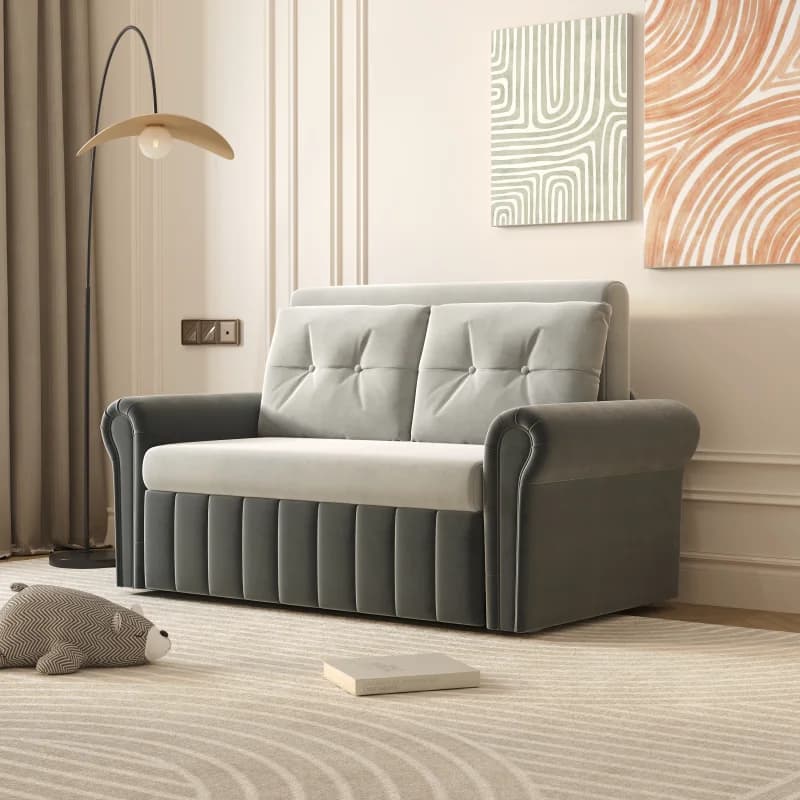 HYS folding sofa bed multifunctional small apartment living room integrated dual-use new single-double pull-out and telescopic