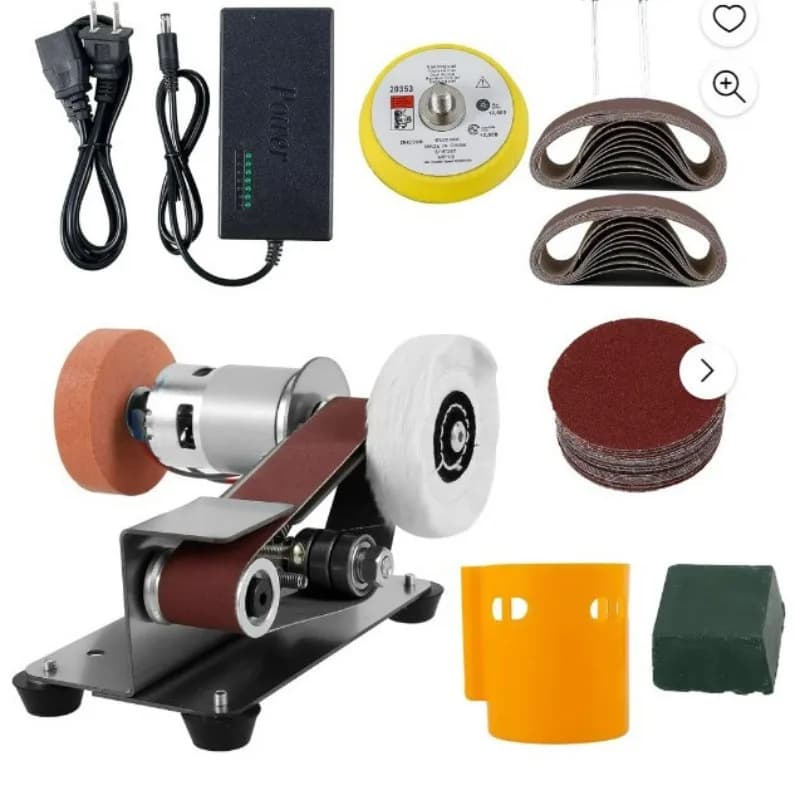 Hot-selling 15-degree Multi-functional Small Mini Electric Belt Sander Polishing Woodworking Grinding Knife Sharpening Artifact