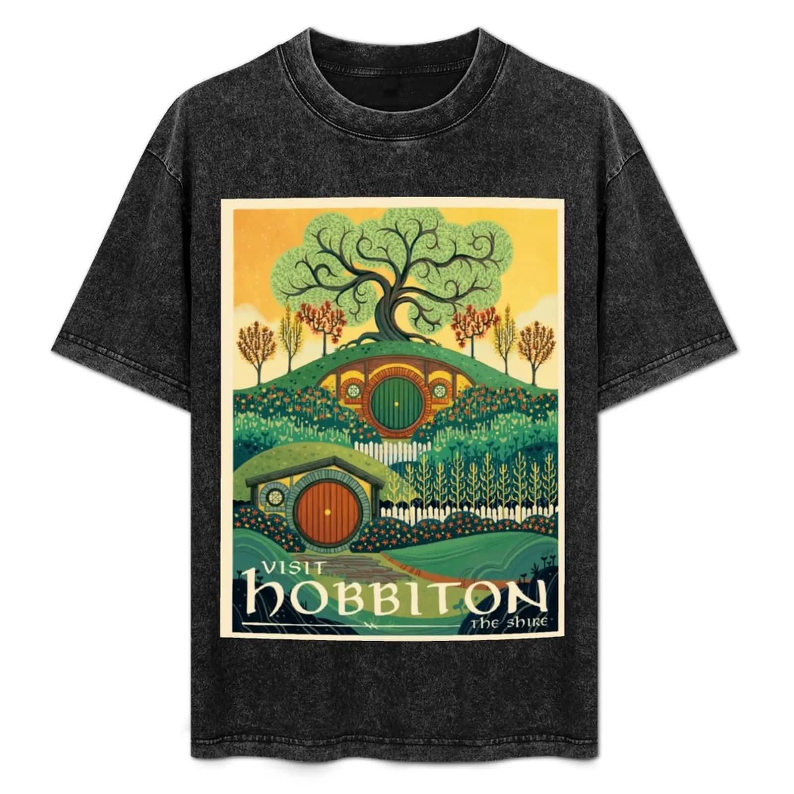 visit the shine poster-1 T-Shirt Fashion Casual Short Sleeve Top