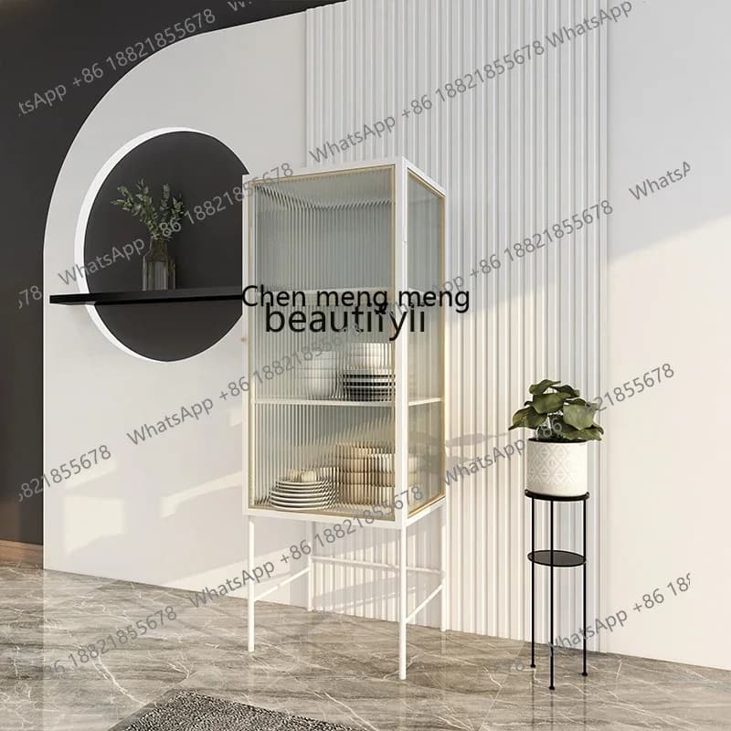 cn8350 LHY zq Sideboard Cabinet Light Luxury Changhong Glass Cabinet Cupboard Home Kitchen Wine Cabinet High Locker Floor