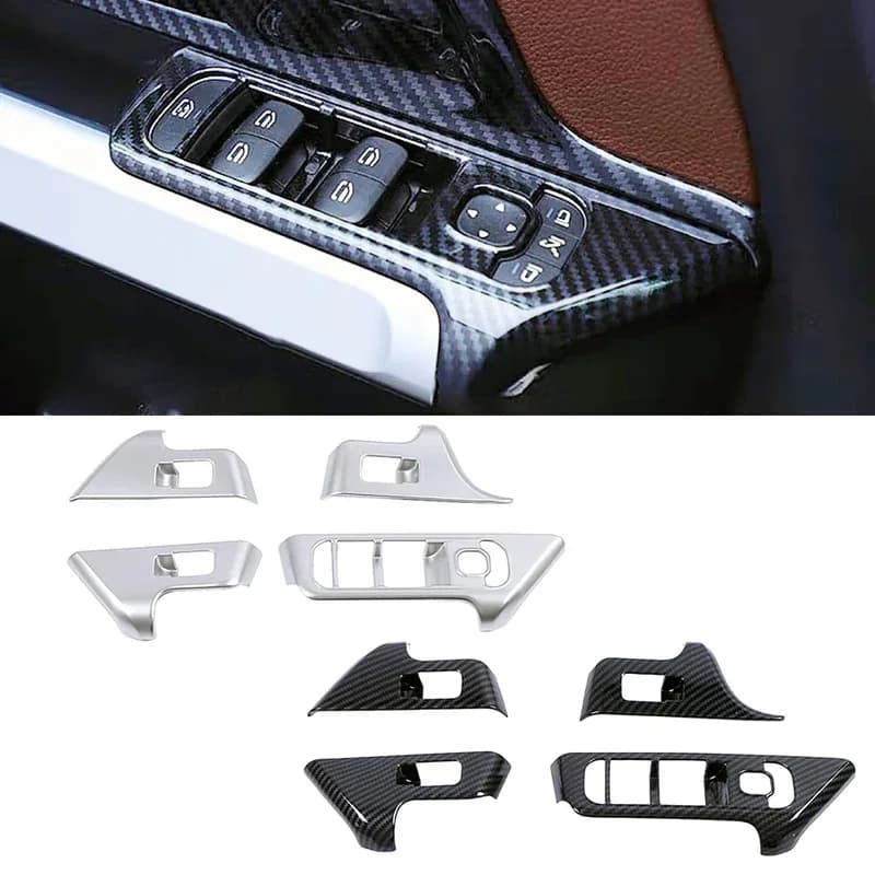 For Mercedes Benz B GLA GLB Class W247 H247 X247 Car Glass Window Lift Switch Button Panel Cover Trim Carbon Fiber Sticker
