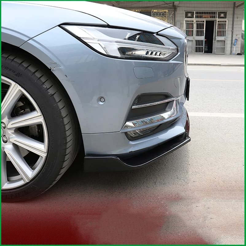 For Volvo S90 2016-2019 Front Bumper Lip Diffuser Protector Plate Spoiler Cover Trim Strip Car Styling Auto Accessories