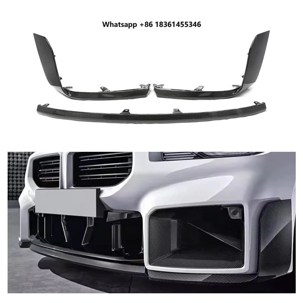 For  G87 M2 CS 2023-2026 Dry Carbon MP Style Front Bumper Spoiler Lip Splitter Extension Body Kits