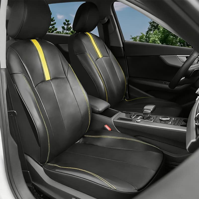 Universal PU Leather Car Seat Covers Fit Most Car SUV Truck Van Sporty Design