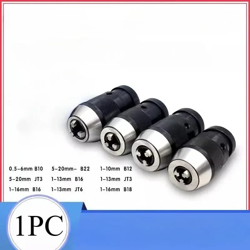 1PC Medium Self-tightening Drill Chuck 1-13 B16 1-16 B18 JT6 Milling Machine Chuck B22 for Electric Hand Drill