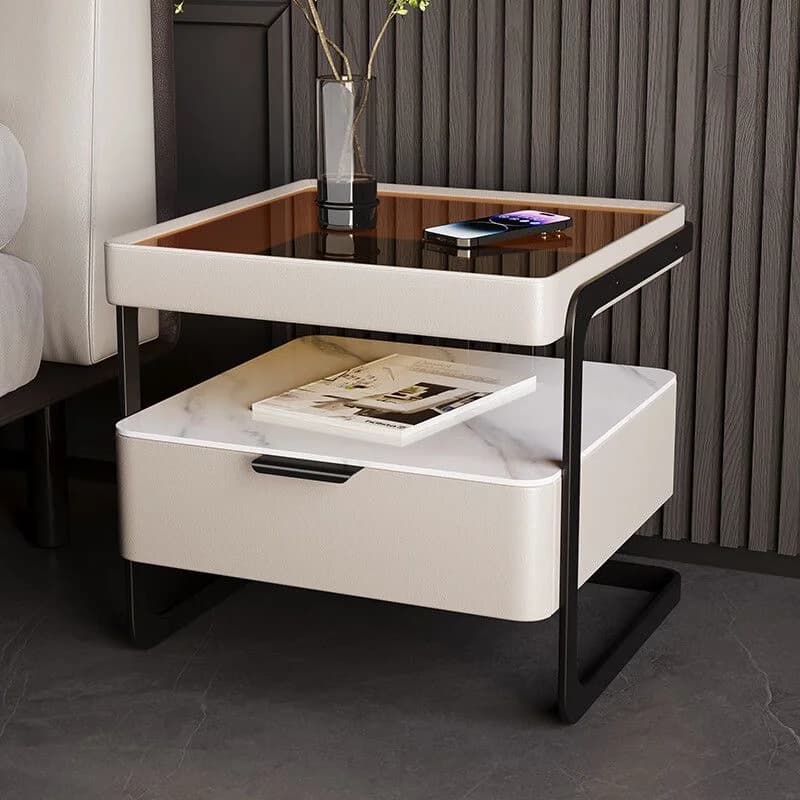 Luxury Elegant Aesthetic Nightstands bedroom drawer Bedside table Premium Elegant Space Saving Bedroom Furniture wohnzimmertisch