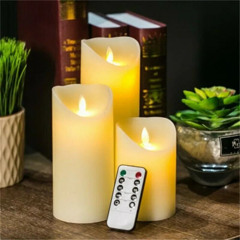 LED Candle Lights Pillar Flameless Battery Operated Candles Wedding Christmas Home Table Decorations