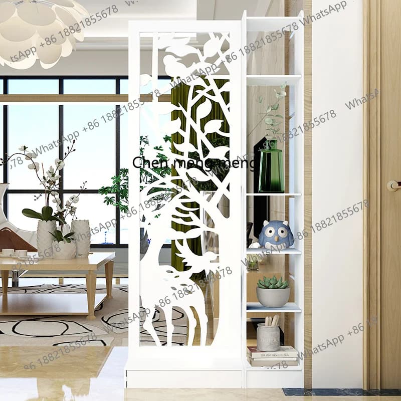 Chinese screen partition cabinet living room bedroom hotel office simple modern screen removable decorative cabinet