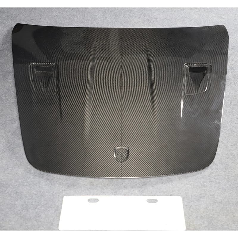 High Quality Bolt‑On Black Dry Carbon‑Fiber Engine Hood, Sport‑car Tuning Parts 2004‑2012