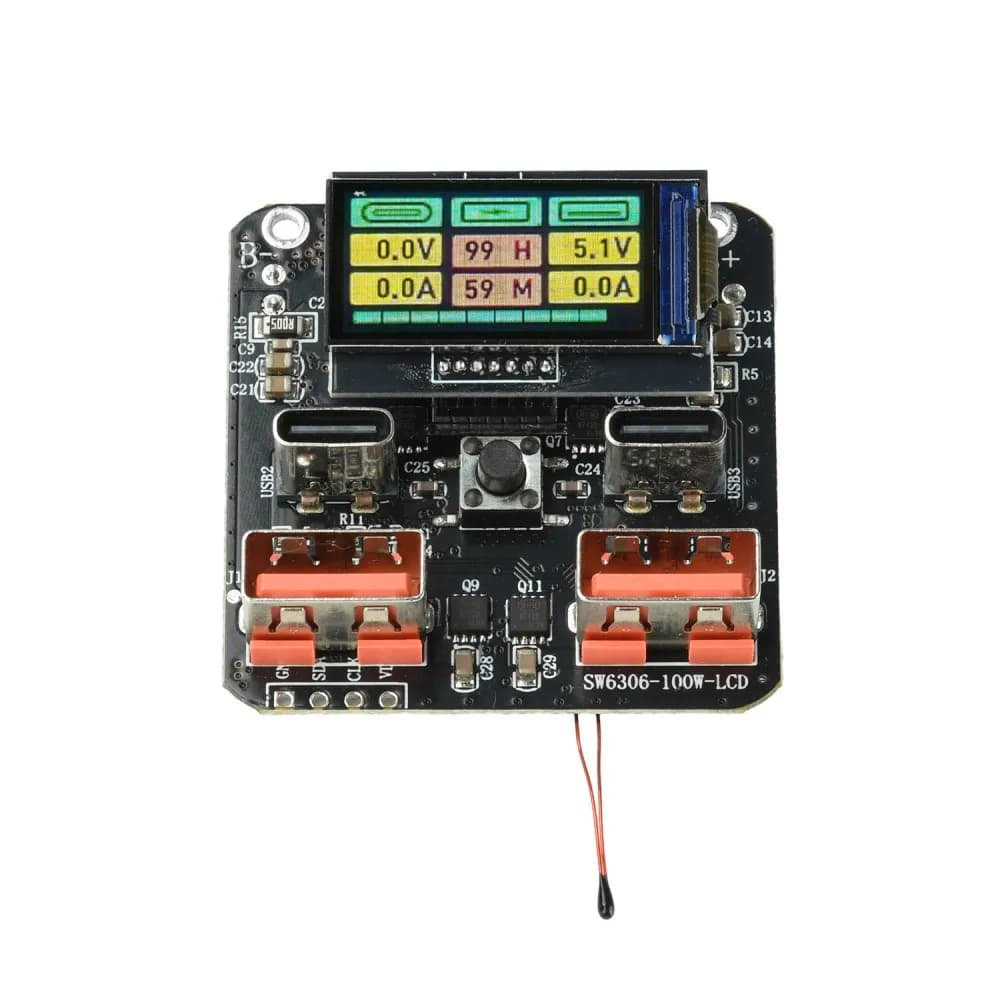 100W Bidirectional PD Fast Charge Power Module SW6306 Type-C Charge Discharge Board Support Multiple Fast Charging Protocol