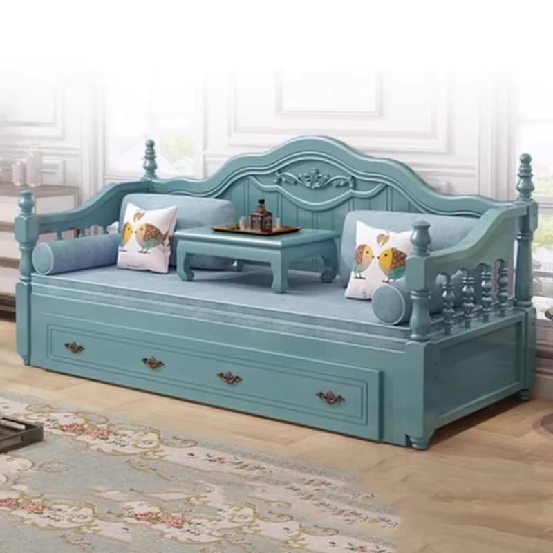 Cozy Fancy Drawer Sofas Beds Europe Kawaii Blue Floor Modular Elegant Room Sofas Designer Luxury Canape Convertible Furniture
