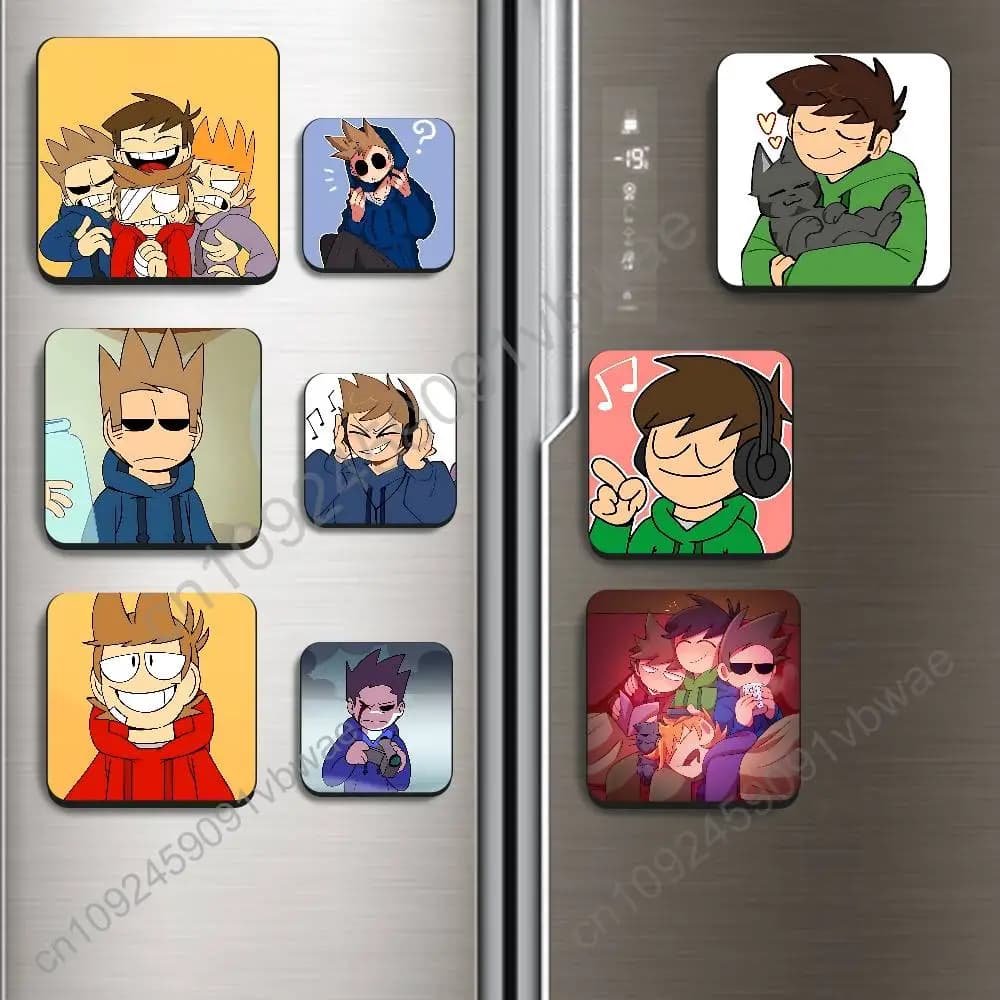 Hate Christmas Edd Tom Matt Tord Eddsworld BestSelling Refrigerator Magnetic Sticker Fridge Magnets Adhesive to Metal Surfaces