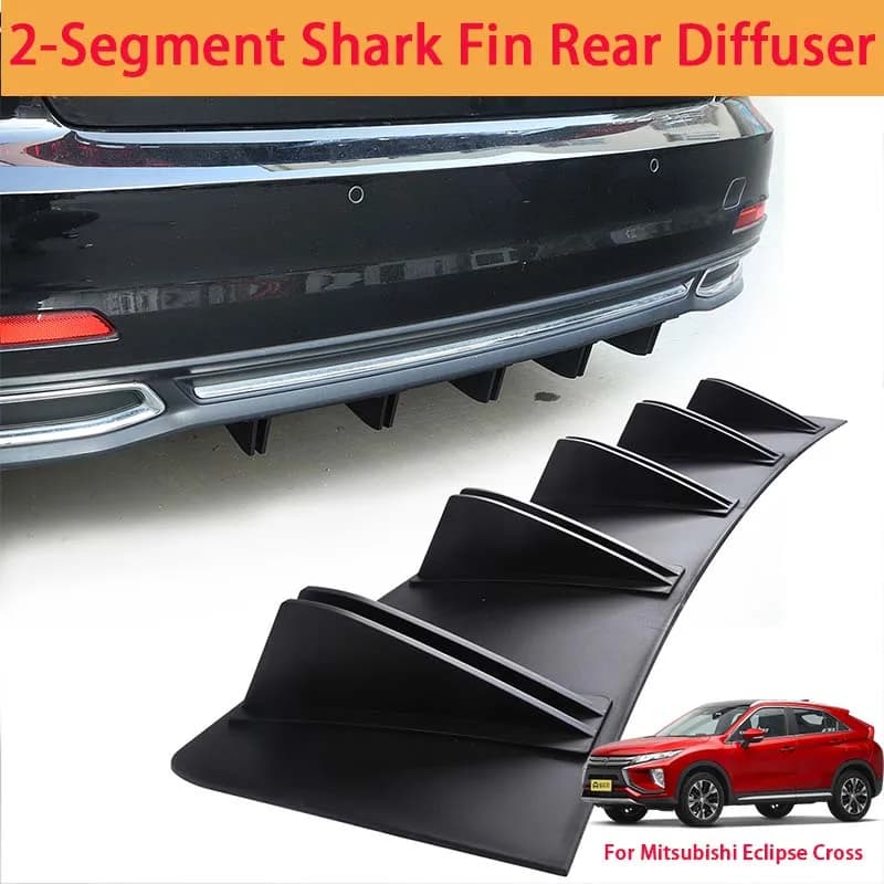 For Mitsubishi Eclipse Cross Shark Fin Rear Diffuser Split Chassis Spoiler Auto Aerodynamic Parts Aerodynamic Modification