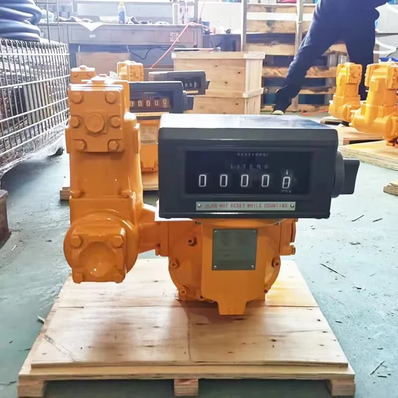 M50 Portable Positive Displacement Gas/Petrol Fuel Flow Meter 2-Inch True Gravity LC for Accurate Measurement
