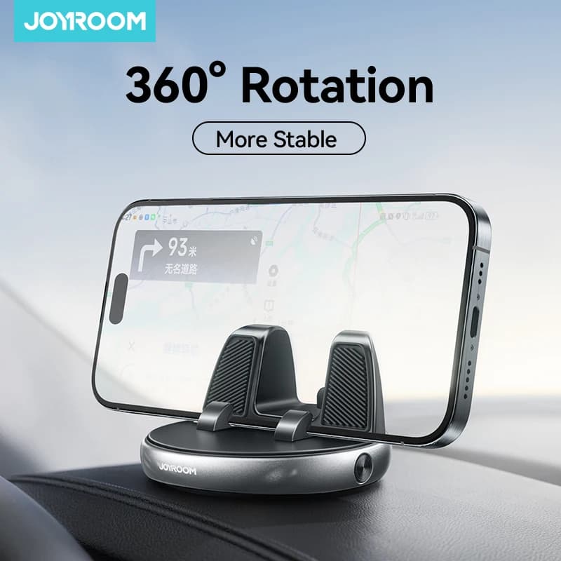 Joyroom 360° Rotation Car Phone Holder Dashboard One-Handed Operation Car Navigation Holder For iPhone For 4.7-7'' Phones