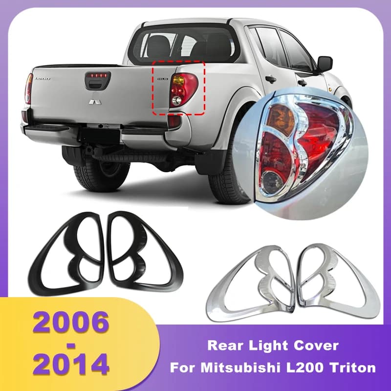 ABS Chrome Tail Light Cover Rear Lamp Hoods For Mitsubishi L200 Triton 2006 2007 2008 2009 2010 2011 2012 2013 2014 Pick Up