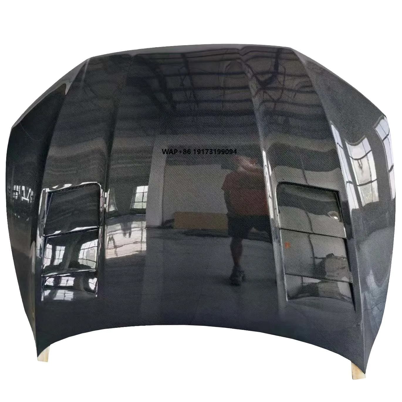 New 2018-2023  A7/S7 C8 Carbon Fiber Bodykit with Clips Front Perforated Engine Hood-Bolt-On Installation