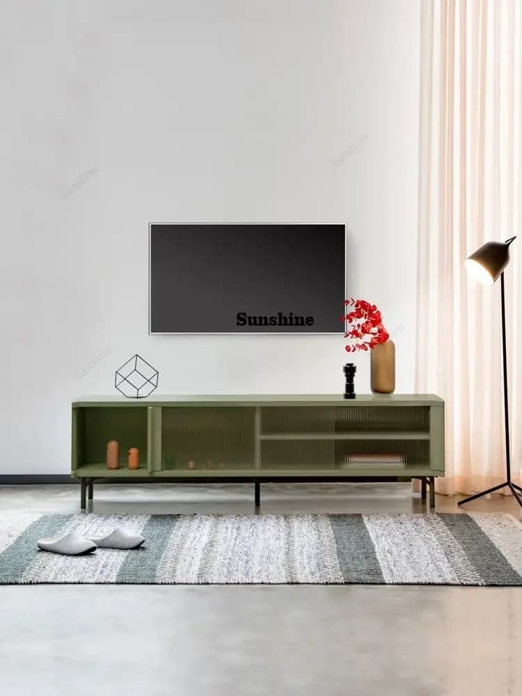 Nordic living room bedroom small apartment partition locker Changhong glass TV cabinet  FT