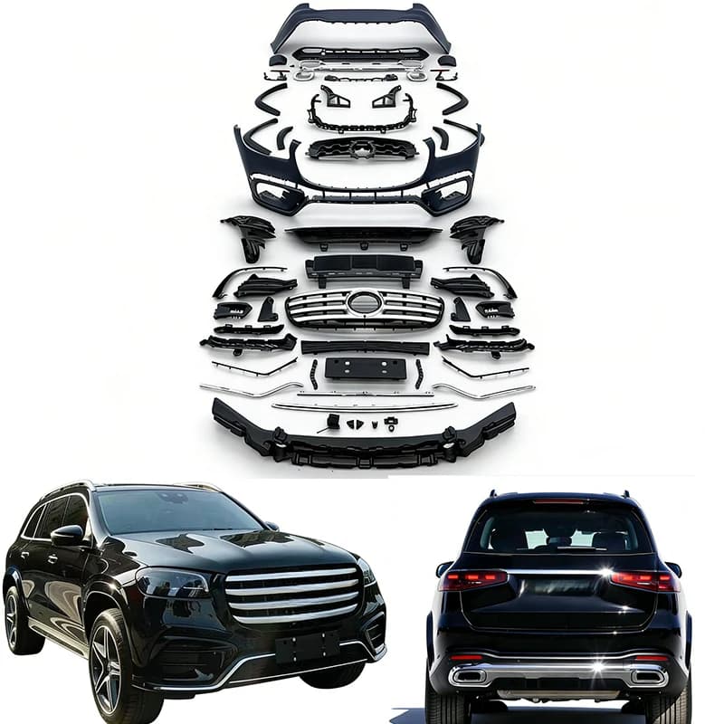 For  GLS X167 2019-2023 Upgrade to 2025 W167 GLS450 Style Full Facelift Body Kit Front Bumper Set