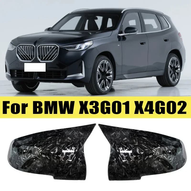 Suitable for BMW X3G01 X4G02 X5G05 X6G06 Forged Pattern Replacement ABS Horn Style Modified Rearview Mirror