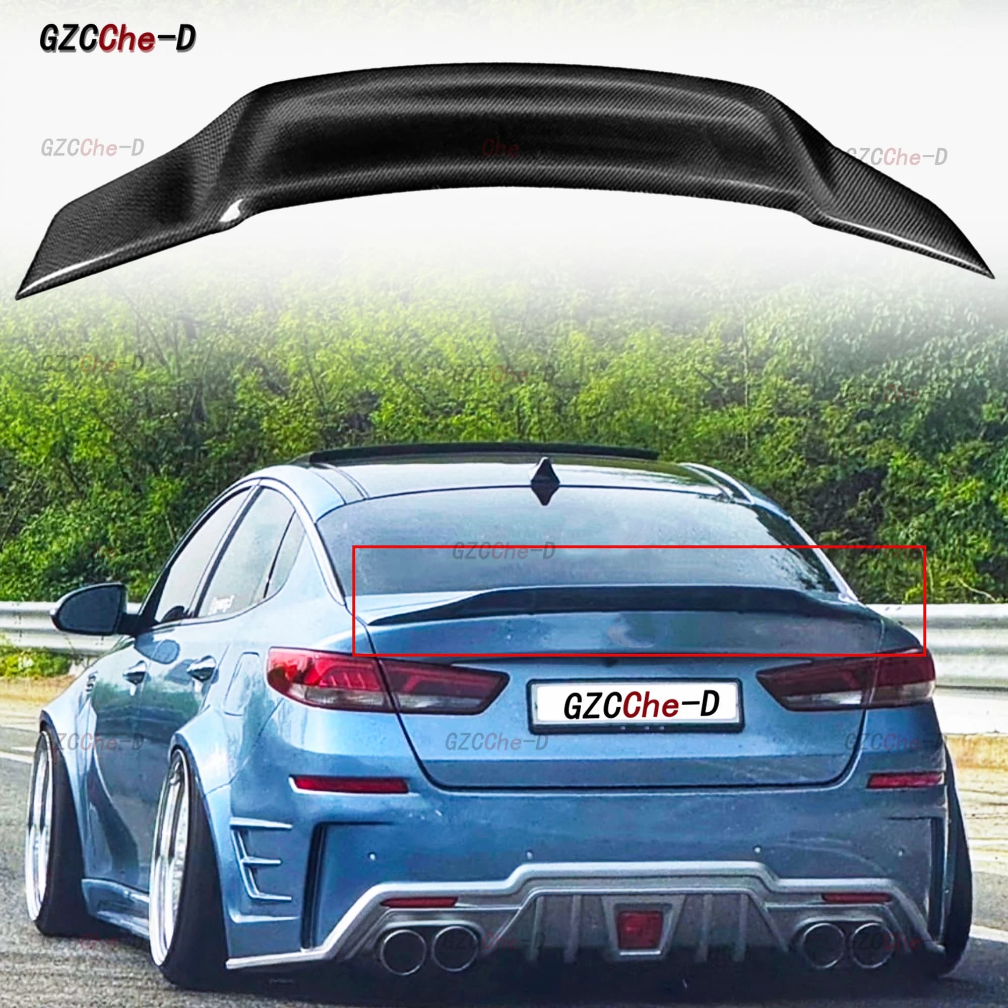 For 2016-2019 Kia K5 Optima Rear Spoiler High Quality ABS Material Rear Cover Diffuser Tail Wing Body Kit Accessories