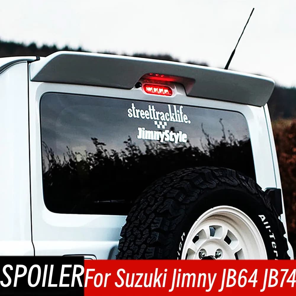 For 2019-2025 Suzuki Jimny JB64 JB74 Rear Roof Trunk Lid Spoiler Tail Wings ABS Plastic Black Carbon Car Exterior Accessories