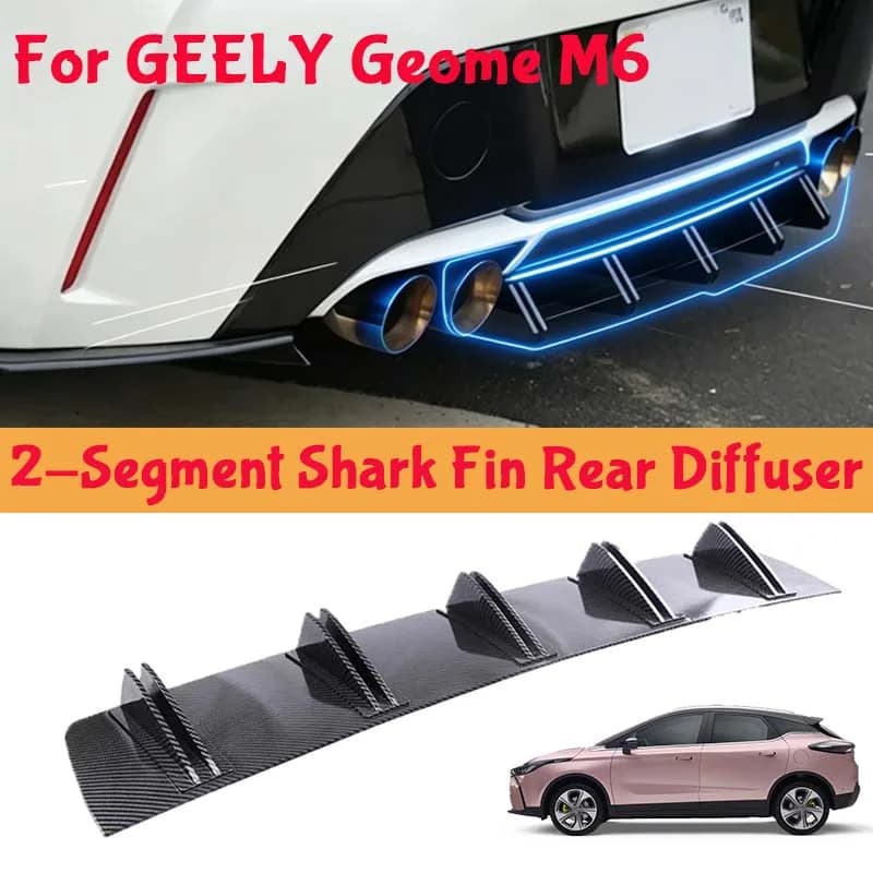 For GEELY Geome M6 Shark Fin Rear Diffuser Split Chassis Spoiler Auto Aerodynamic Parts Aerodynamic Modification
