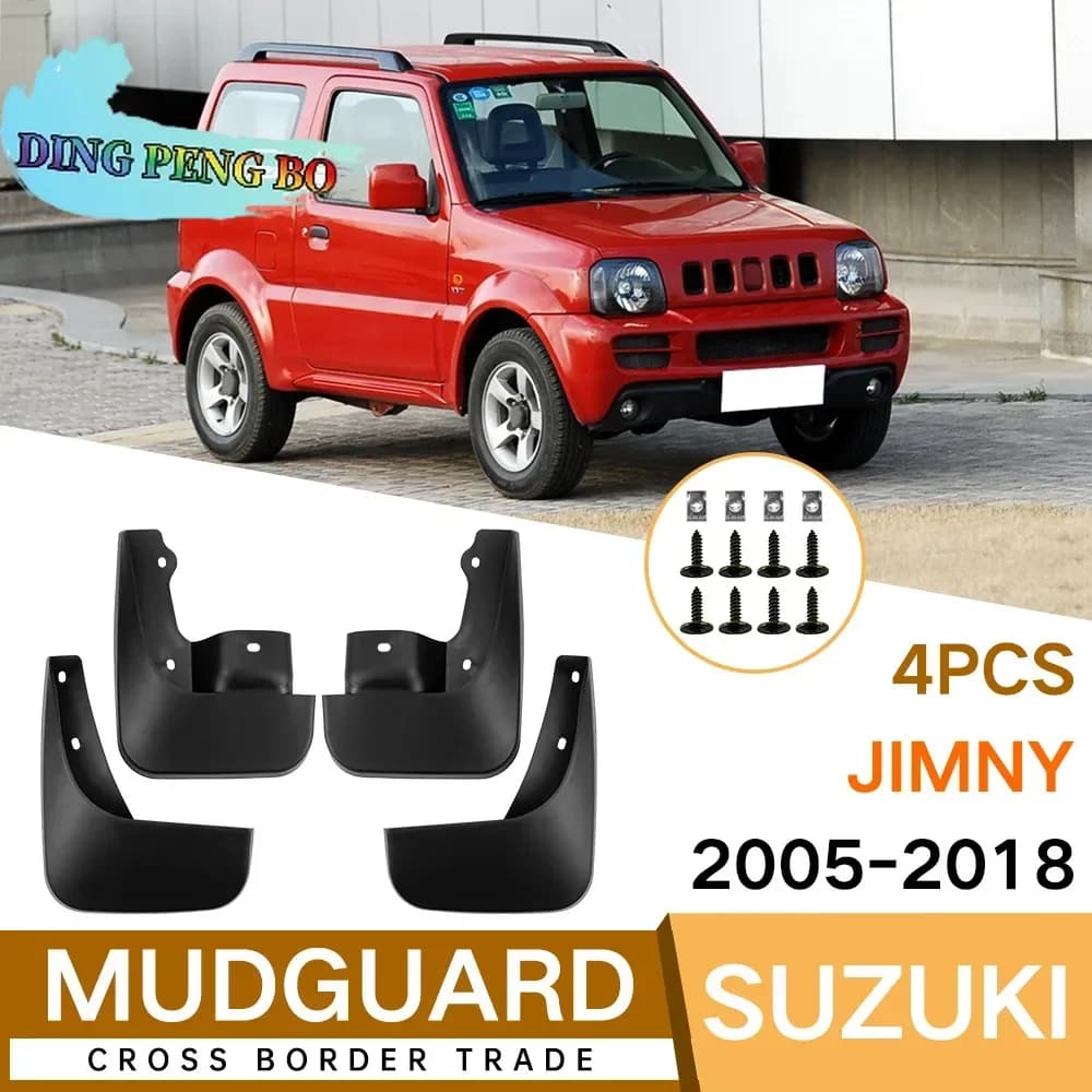 For Suzuki Jimny 2005-2018 Car Tire Mud Flaps Durable Splash Guards Custom Fit All-Weather Protection Easy Installation