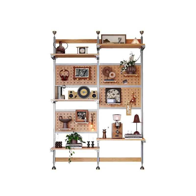 Creation solid wood hole board shelf, study modeling wall storage display shelf
