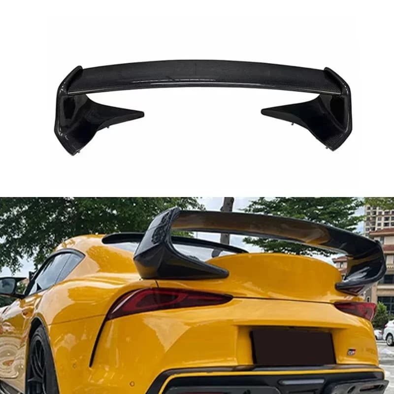 High Quality GT‑Style Double‑Deck Carbon Fiber Rear Spoiler Wing