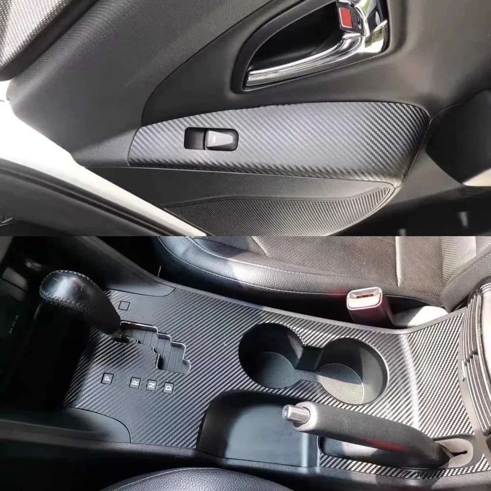 For Hyundai Tucson Ix35 2010-2017 Interior Central Control Panel Door Handle Carbon Fiber Stickers Decals Car Styling Accessorie