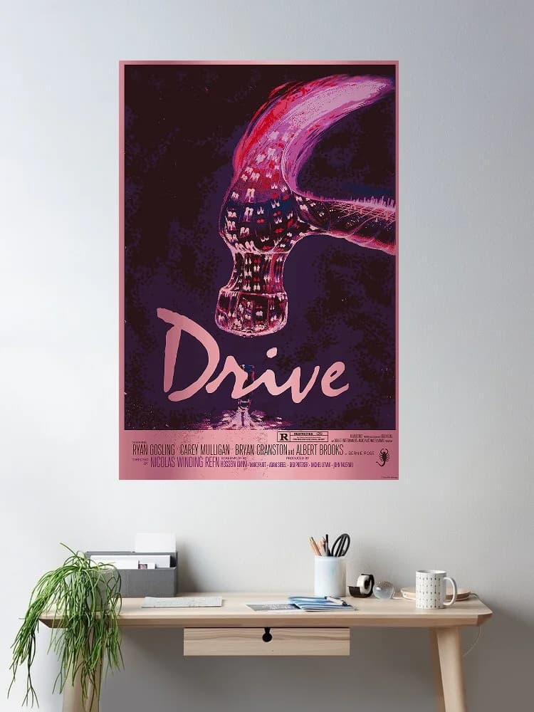 Drive Movie Art Print Canvas Poster, Living Room Decor, Home Wall Picture