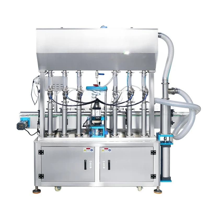 6-head fully automatic paste liquid filling machine, automatic filling machine, chili sauce, jam, jam, piston, servo canning