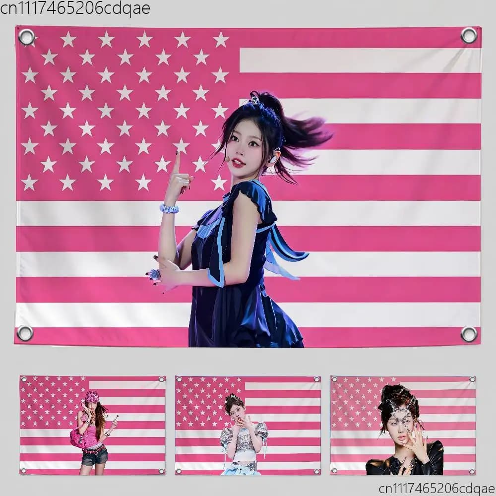 FOR Aespa Giselle Celebrity Flag Suitable For Birthday Parties Living Room Bedroom And Outdoor Camping Decorations
