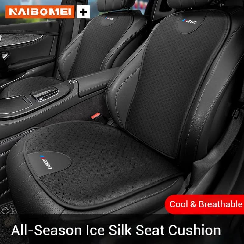 Car Seat Cushion Ice Silk Breathable Car Front Rear Seat Protection Pad Seat Cover Four Seasons Universal For BMW E60