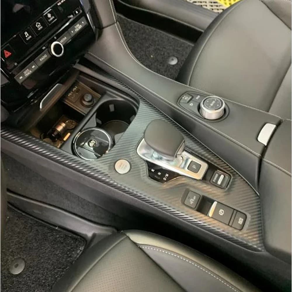 For  Infiniti QX50  2018-2022 Interior Central Control Panel Door Handle Carbon Fiber Stickers Decals Car Styling Accessorie