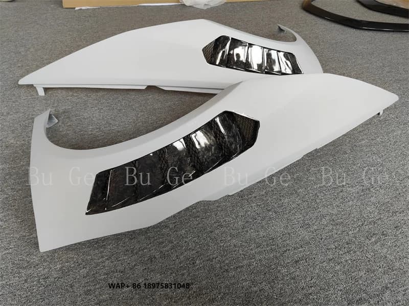 Used for LP580 LP610 High-quality V-style Semi Carbon Fiber Forged Pattern air Outlet Mudguard Body Kit