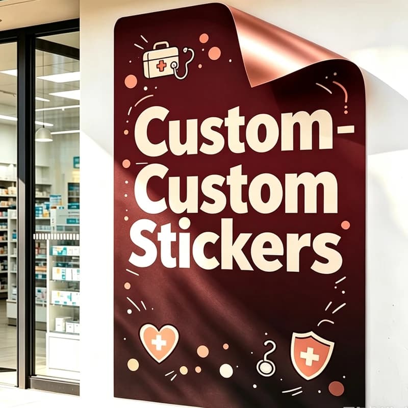 Any Size 100cm Custom Stickers Commercial Advertising Decals for Shops Bars Hotel Doors Windows Commercial advertising promotion