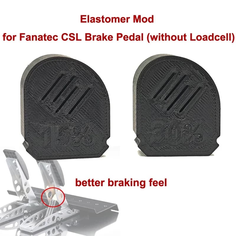 Elastomer Mod for Fanatec CSL Brake Pedal (without Loadcell) Better Braking Feel