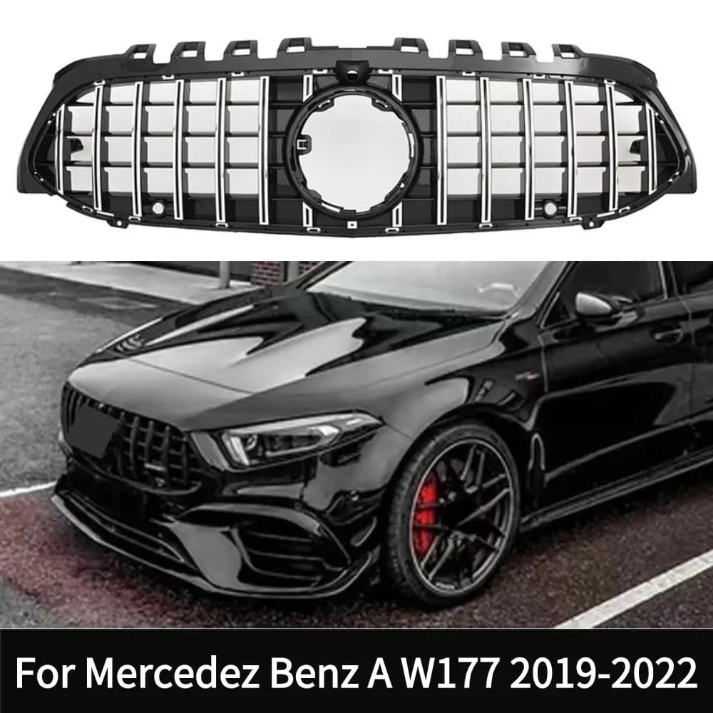 For Mercedes Benz W177 2019 2020 2021 2022 A35 Style Auto Front Bumper Panamericana GTR Grille Racing Grille Amg GT Grill