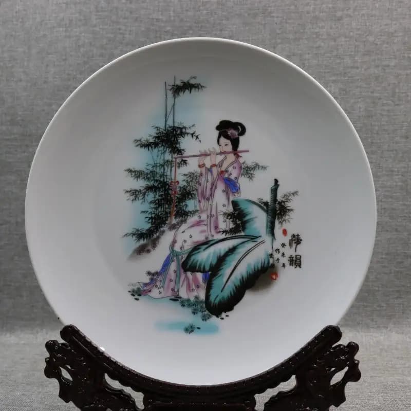 Exquisite Classic Chinese Porcelain Famille Hand Painted Rose Beauty Plates 10.23 Inch