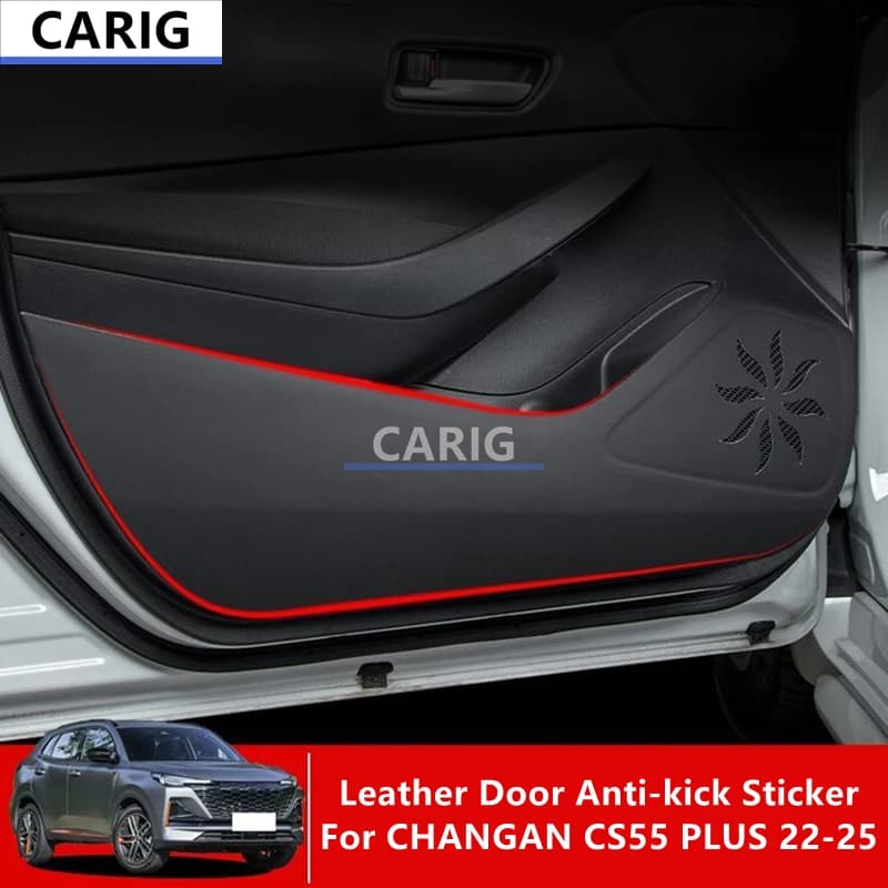 For CHANGAN CS55 PLUS 22-25 Leather Door Anti-kick Sticker Modified Interior Car Film Accessories Refit Modification Decoration