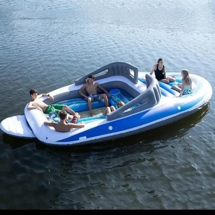 Inflatable Wear Resistant Kayak Water Assault Boat Fishing Floating Bed Multiplayer Hovercraft