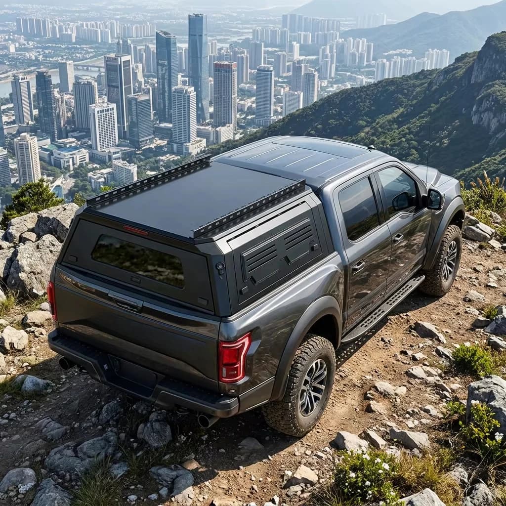 TRUCK CANOPY for Ford F-150 and Ranger 5ft Bed  2009+ CANOPY Truck Topper Aluminum Alloy  Waterproof Anti Theft Hardtop Canopy