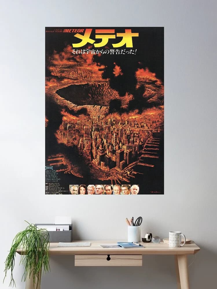 METEOR Japanese Movie, Art Print Silk Poster Home Wall Decor