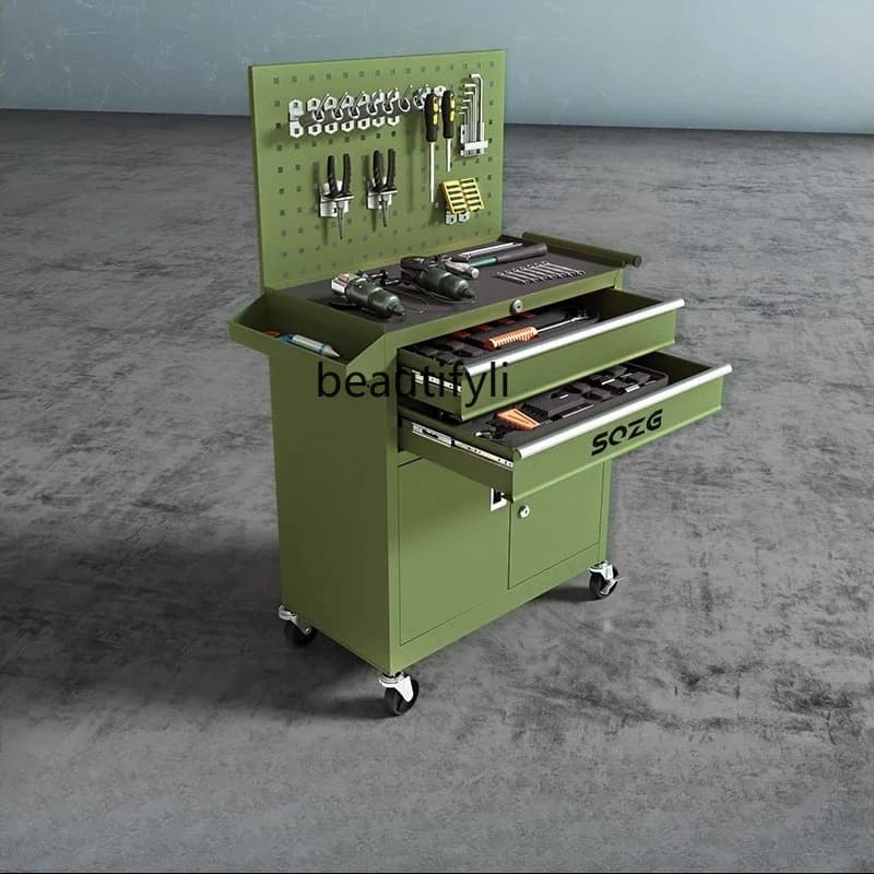Movable Auto Repair Tool Cabinet Workshop Hand Push Cart Multifunctional Maintenance Tool Cart