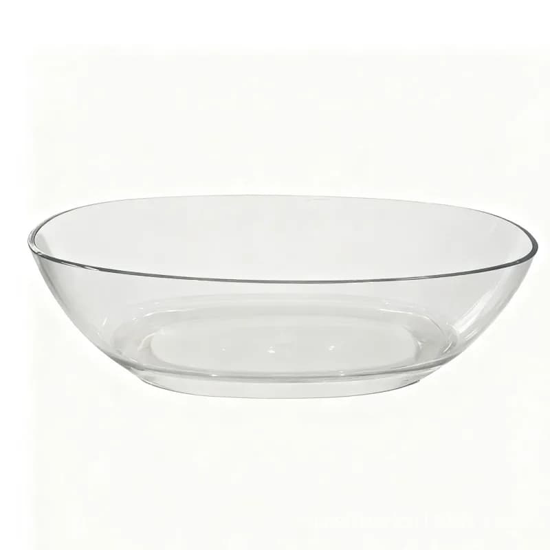 Simple transparent oval crystal bathtub colored resin freestanding