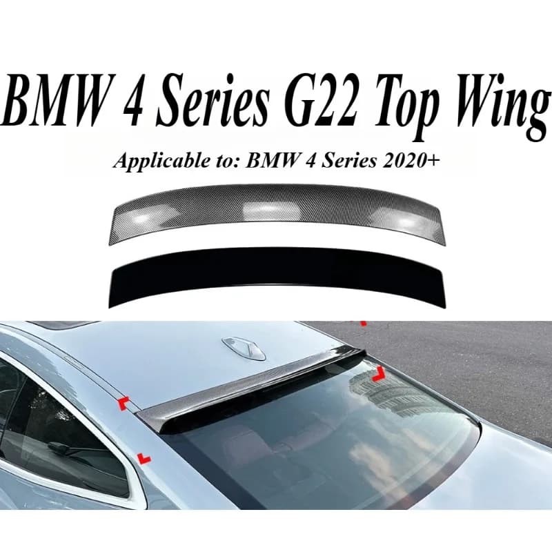 For BMW 4 Series G22 2020+ Custom Roof Spoiler Duck Tail Wing Carbon Fiber Exterior Styling Upgrade Aerodynamic Body Kit Parts