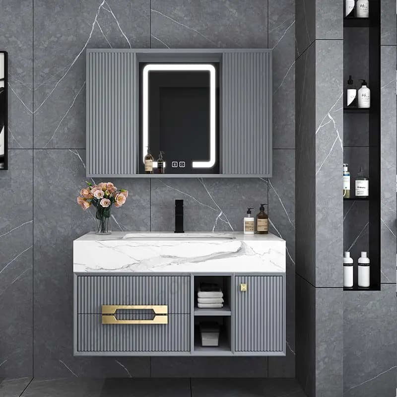 Luxury Drawers Bathroom Storage Cabinet Glass Home Display Bathroom Storage Cabinet Glass Modern Meuble De Rangement Furniture