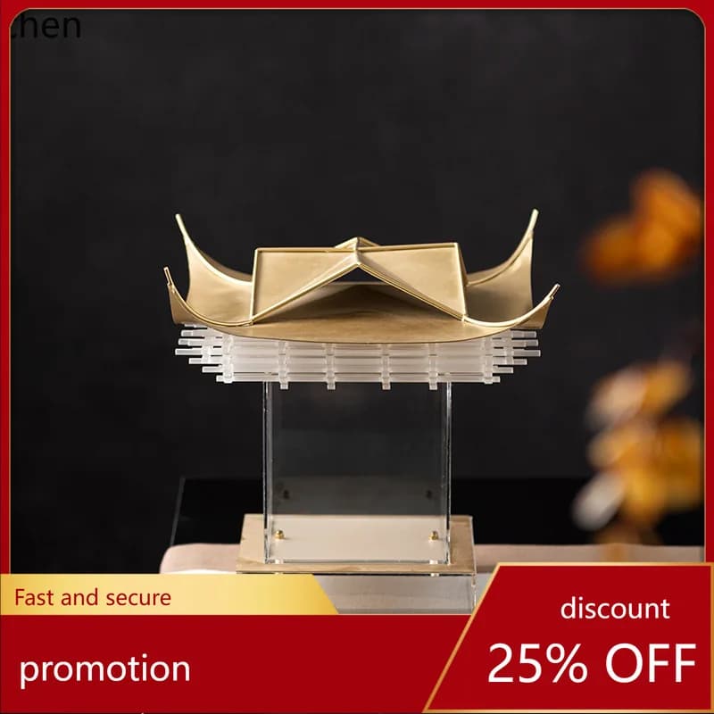YFY Modern New Chinese Style Acrylic Huizhou Pagoda  Model Room Light Luxury Living Room Entrance Display Shelf Soft Decoration